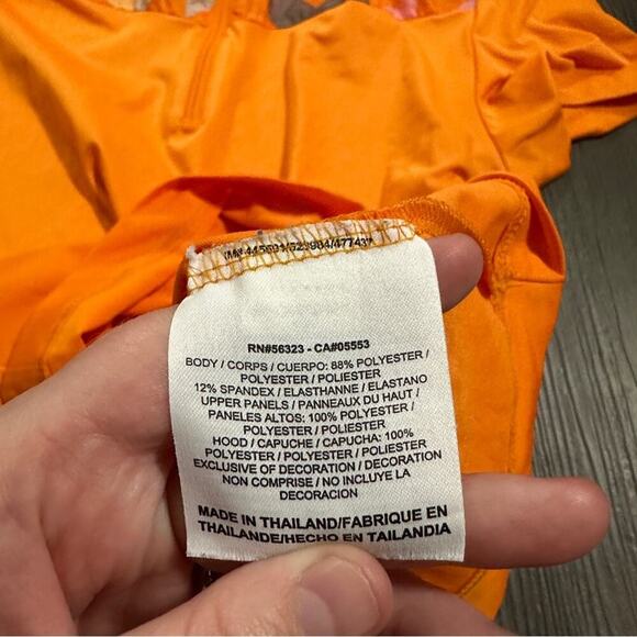 Nike Golf Tour Performance Orange Geometric Print Short Sleeve Jacket Size XS - Picture 8 of 10